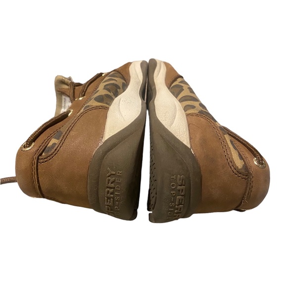 Sperry Topsider G Intrepid Leopard Print Boat Shoes Size 7 ladies 5 Girls - Picture 7 of 9